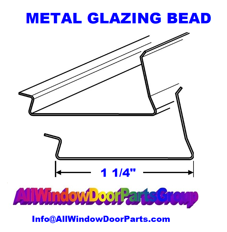 1 1/4" Metal Glazing Bead Aluminum Snap In Metal Beading BiltBest